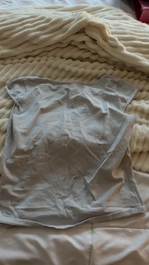 Brandy Melville light blue cotton crop top in a S thumbnail 3