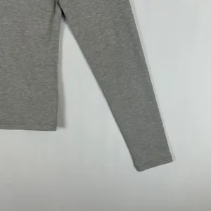 nuuds Womens Long Sleeve Ribbed Boat Neck Top Grey Heather WS-1241 Size M thumbnail 9