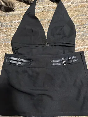 Black Two-Piece Shein Set thumbnail 1