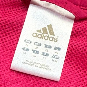 Y2K Adidas Womens Fuchsia Pink Full Zip‎ Windbreaker Track Jacket Size Medium thumbnail 7