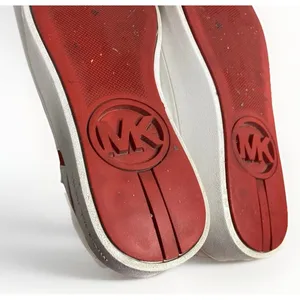Michael Kors Womens Poppy Graphics Logo Sneaker Shoes Red/White Size 6.5 Leather thumbnail 10