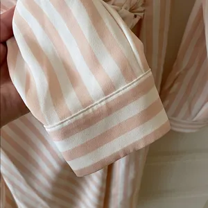 Alex Marie Cream and Blush Striped Wrap Shirt Dress thumbnail 9