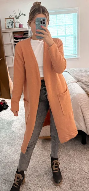 Forever 21 Pink long cardigan thumbnail 1