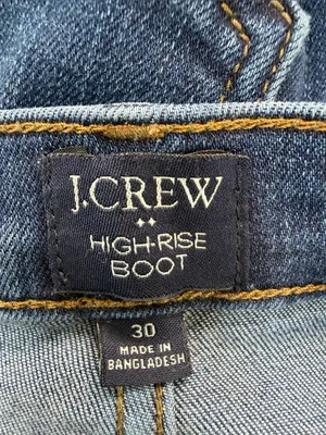 J. Crew Medium Blue Flare Jeans thumbnail 8