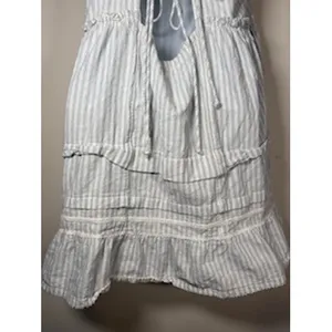 FREE PEOPLE Desert Days Stripped‎ Mini Dress Med Blue Boho Coastal Cottagecore thumbnail 6