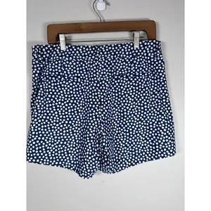 Spanx‎ Sunshine Shorts Women Large Navy White Polka Dot Stretch Activewear Golf thumbnail 5