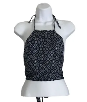 Charlotte Russe Bora Bora Day Terno Tie Backless Halter Top Size S NWT thumbnail 3