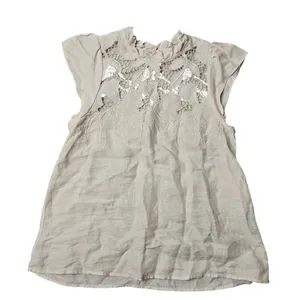 Ulla‎ Johnson Aimee Lace Yoke Linen Blouse Size 6 thumbnail 1
