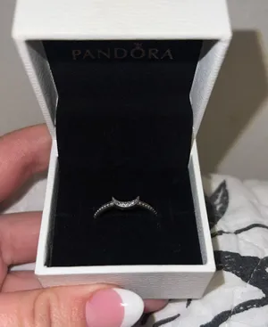 Pandora Crescent Moon Beaded Ring thumbnail 1