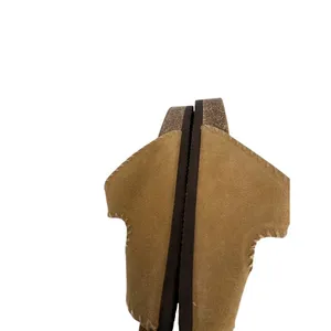 Greystone Ewan Slide Sandals Women 9.5 Brown Suede Whipstitch Buckle Boho Casual thumbnail 7