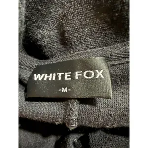 WHITE FOX Black Mock Neck Short‎ Sleeve Button Front Romper Women's Medium thumbnail 4