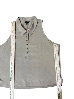 Banana Republic Women’s XL Cotton Stretch Sleeveless Polo Boxy Top Used thumbnail 8