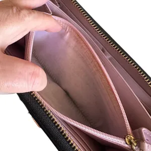 Coach Madison Leather Accordion Wallet in Black thumbnail 5