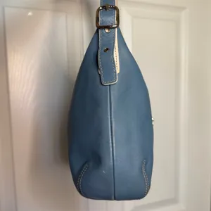 Vintage Y2k COACH Hampton Clip Blue Hobo Shoulder Bag thumbnail 4