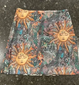 Printed Skirt Black Size M thumbnail 1