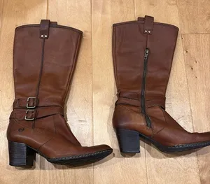 Born Lewisa riding western heeled boots brown leather sz 8 39 thumbnail 1