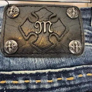 Miss Me Mid Rise Bootcut Jeans 31 Embellished Flap Pockets thumbnail 7