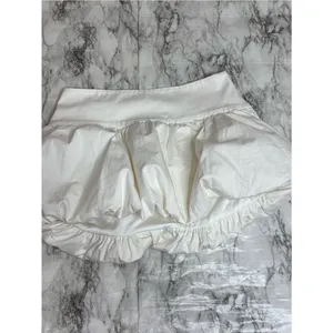 MAJORELLE White Luana Mini Skirt ivory size medium short club festival thumbnail 2