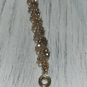 VTG Gorgeous Cognac colored crystal bracelet. 7” thumbnail 2