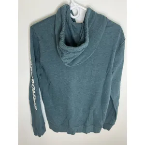 Abercrombie & Fitch Women Small Blue Full Zip Y2K Jacket Hooded Logo Sleeve 90's thumbnail 5