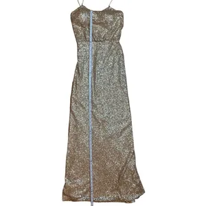 Sorella Vita Dress‎ Gold Sequin Maxi Spaghetti Strap Bridesmaid Party Dress size thumbnail 7