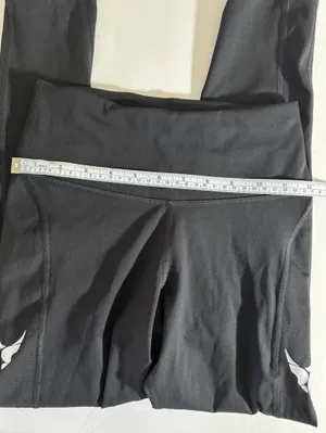Nike Black High-Waist Dri-FIT Leggings with White Swoosh Sz XS thumbnail 8