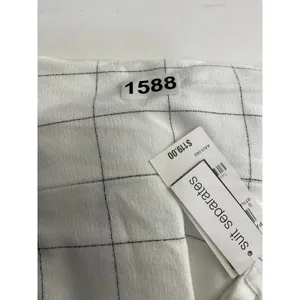 Bar III Womens Windowpane Double Breasted Blazer White Black Grid Suit Jacket‎ M thumbnail 5
