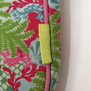 Lilly Pulitzer Pink Green Checking In Print Laptop Case Bag Padded Neoprene thumbnail 3