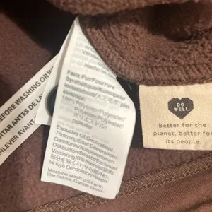 Madewell $98 Re(sourced) Fleece Chocolate Brown Teddy Bear Cardigan Sweater Fall thumbnail 6