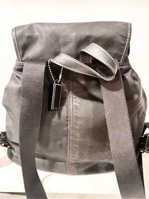 Vintage COACH Black Nylon Leather Trim Backpack Bag 4290 thumbnail 6