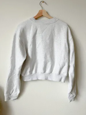 Aritzia TNA Cozy Fleece Boyfriend Boxy Cropped Crewneck thumbnail 3