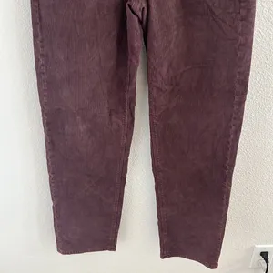 American Eagle 90s Straight Ribbed Corduroy Pants Purple Hue Fall Academia 4 thumbnail 4