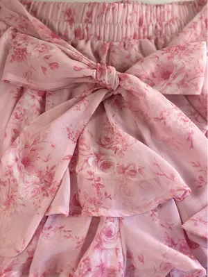 Altar'd State Pink Floral Skirt thumbnail 6