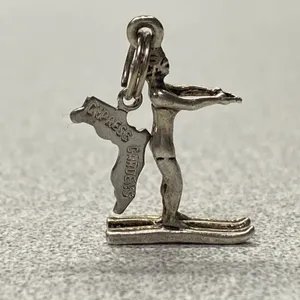 Vintage Sterling Silver Cypress Gardens FL Souvenir Beau Water Skier Charm thumbnail 1