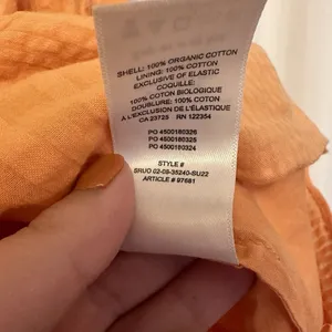 Sunday Best Aritzia Women's Size Medium Orange‎ Mini Dress Smocked Short Sleeve thumbnail 5