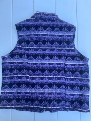 Rebecca Malone Quilted Button Up Vest, Size L, EUC thumbnail 6