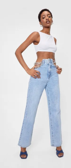 Chain Detail Jeans thumbnail 1