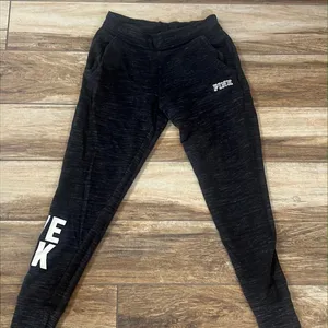 Pink Victoria’s Secret gray jogger sweatpants thumbnail 1