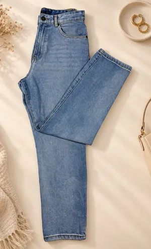 Nasty Gal Jeans Women 8 Blue Straight Leg Organic Cotton Denim High Rise thumbnail 1