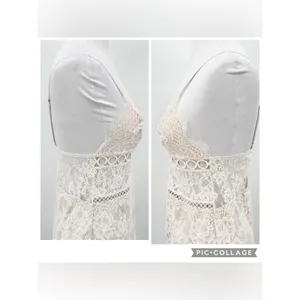 Victoria’s Secret Slip Dress Small Lace Ivory Sheer Chemise Coquette Whimsical thumbnail 8