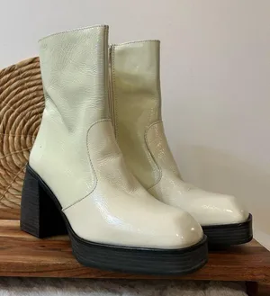 Free People Ruby Shine Platform Boot in White Size 38.5 thumbnail 4