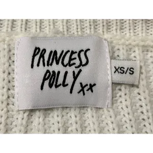 Princess Polly xx Ivory Cream Knit Crop‎ Sweater thumbnail 3