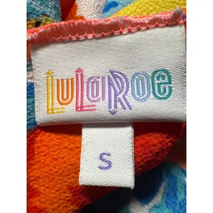 LuLaRoe Monroe Kimono Cardigan Floral Fringe‎ Coral Blue Yellow Pink Size S thumbnail 3