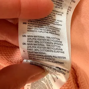 Adidas Womens Peach Coral Embroidered Logo Crewneck Sweatshirt Raglan Large thumbnail 8