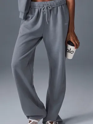 Alo Yoga Accolade Sweatpants Straight Leg Steel Grey S thumbnail 1