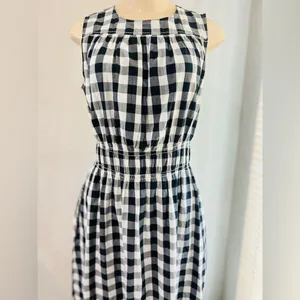 A New Day Women’s Gingham Sleeveless Smocked Waist Dress size small like new thumbnail 7