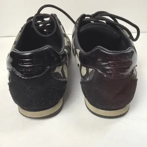 Coach Kathleen Sneaker Women 6.5M Black Grey Signature‎ C Monogram Y2K Retro thumbnail 4