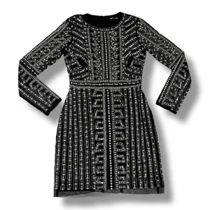 Gianni Bini Black Dani Pearl Silver Sequin Dress size 0 thumbnail 10