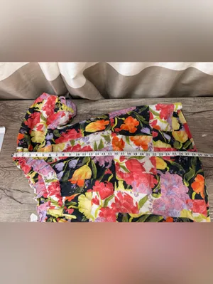 Anthropologie‎ x Yukiko Noritake floral one sleeve mini shift dress size xxsp thumbnail 7