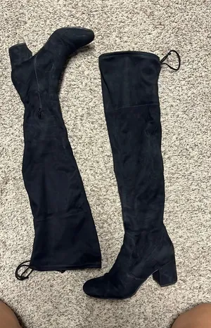 Black over the knee boots thumbnail 1